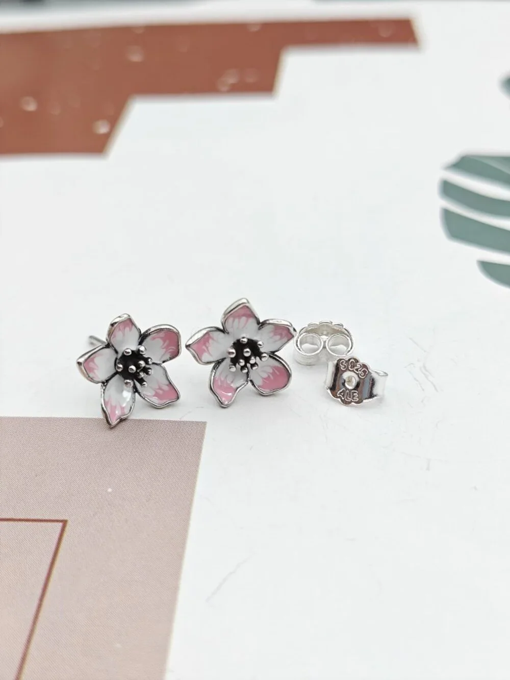 Pandora Cherry Blossom Stud Earrings